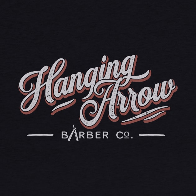 Hanging Arrow Barber Co. - GREY/RED by summersofclay